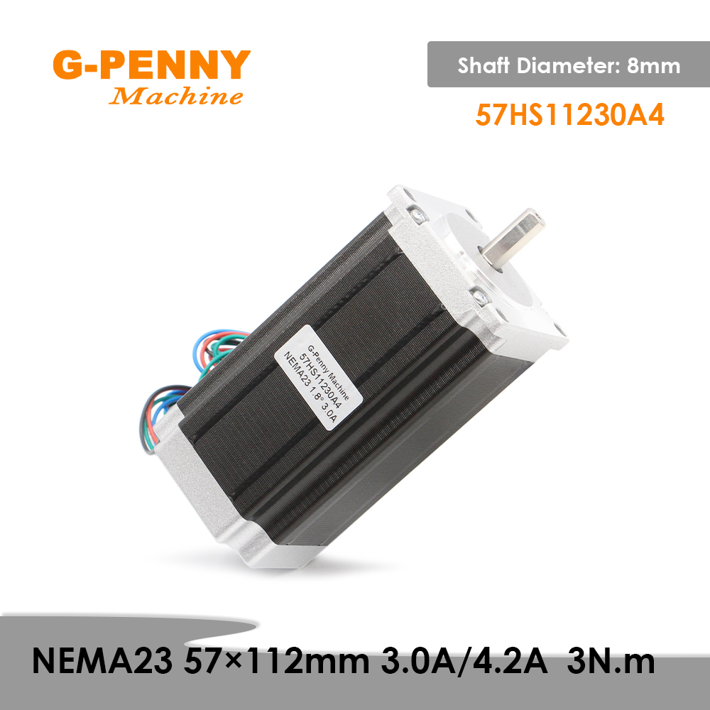 Nema23 Stepper - Nema 23-ステッピングモーター57x112mm,315oz-in 1,ダブルシャフトおよびダブルシャフトを備えたフライス盤用