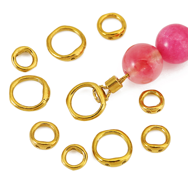 Coupling 8Mm - 30個入り 5/6/8mm ステンレス製ビーズ用アクセサリー ネックレス留め金具 ダブルホールエンドコネクター DIYジュエリー製作用フック