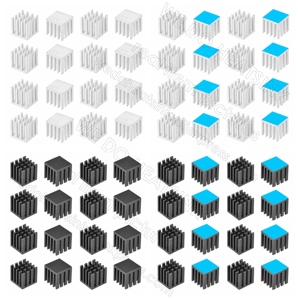 Aluminium Extrusion - 石膏付きアルミニウムヒートシンク,小型円形,アルマイトスロット,15x15x15mm/0.59x0.59x0.59インチ