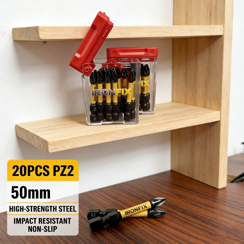 Drill Bit Set - 高品質な20個入りPZ2ドライバービットセット。電動ドリルや工具箱に最適。DIYや家庭での修理に使えるハードウェアアクセサリー。
