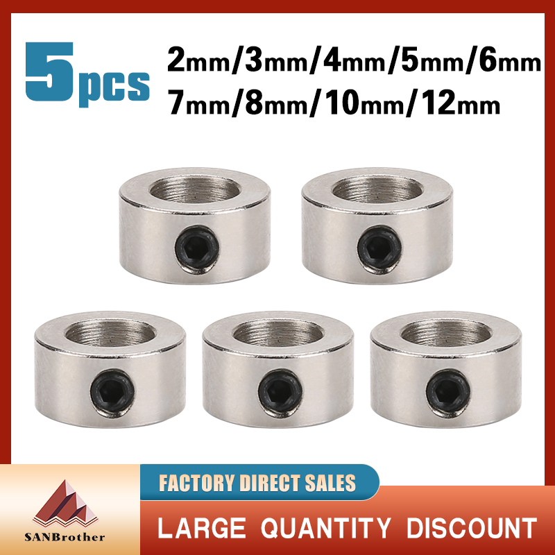 Lead Screw 8Mm - Opensource-ロックカラーネジブロック,5個,リードスクリュー,リングロック,分離列2mm/3/4/5mm/6mm/8mm/10mm/12mm,3Dプリンター用CNC