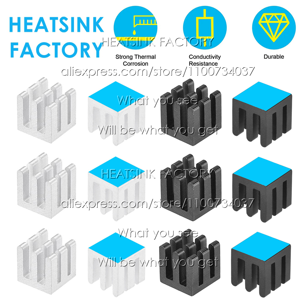Aluminium Extrusion - 冷却ラジエーター,10x10x10mm電子クーラー