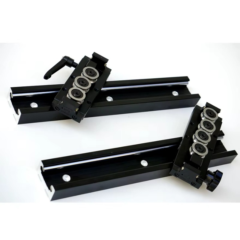 Linear Rail - 酸化黒色内蔵デュアルシャフトリニアレールSGR20（5ベアリング付き）、家具用ロック付きリニアブロックSGB20UU-5