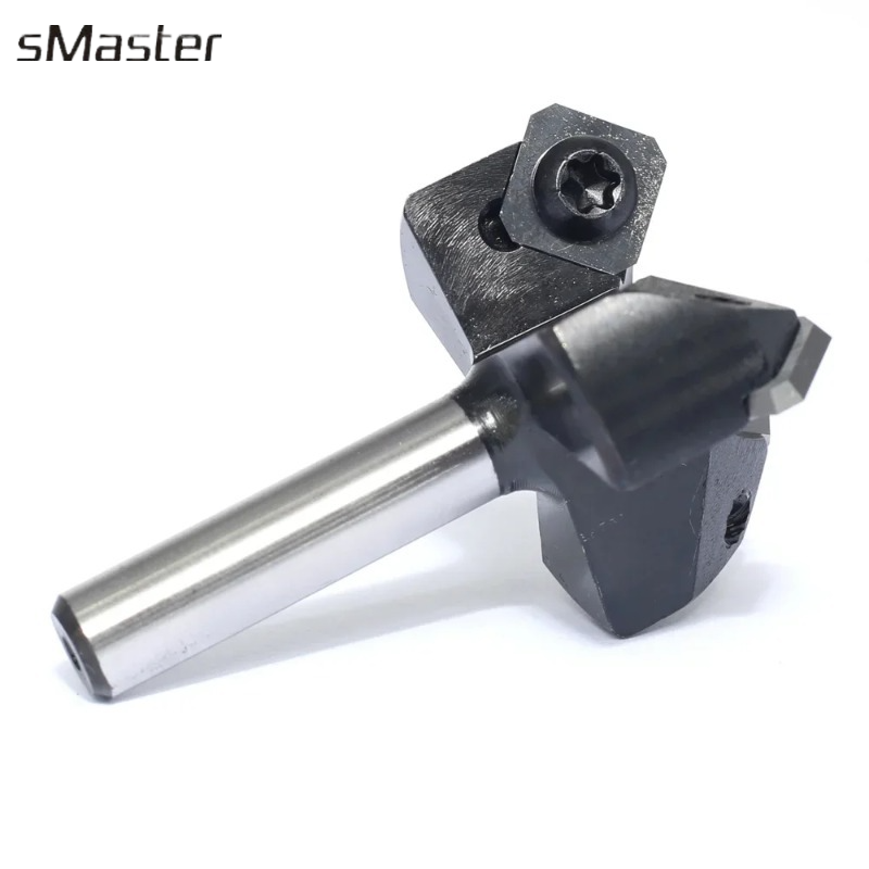 Cnc Bits - 1個入りCNCヘビーデューティスポイルボードプランジングサーフェシングプレーニングフライカッター＆スラブレベラーカッター、木工用ルータービットエンドミル
