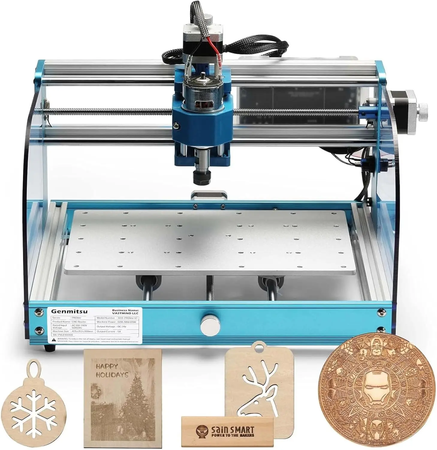 3018 Aluminium Cnc - Genmitsu CNCフライス盤の加工エリア：284 x 180 x 40mm