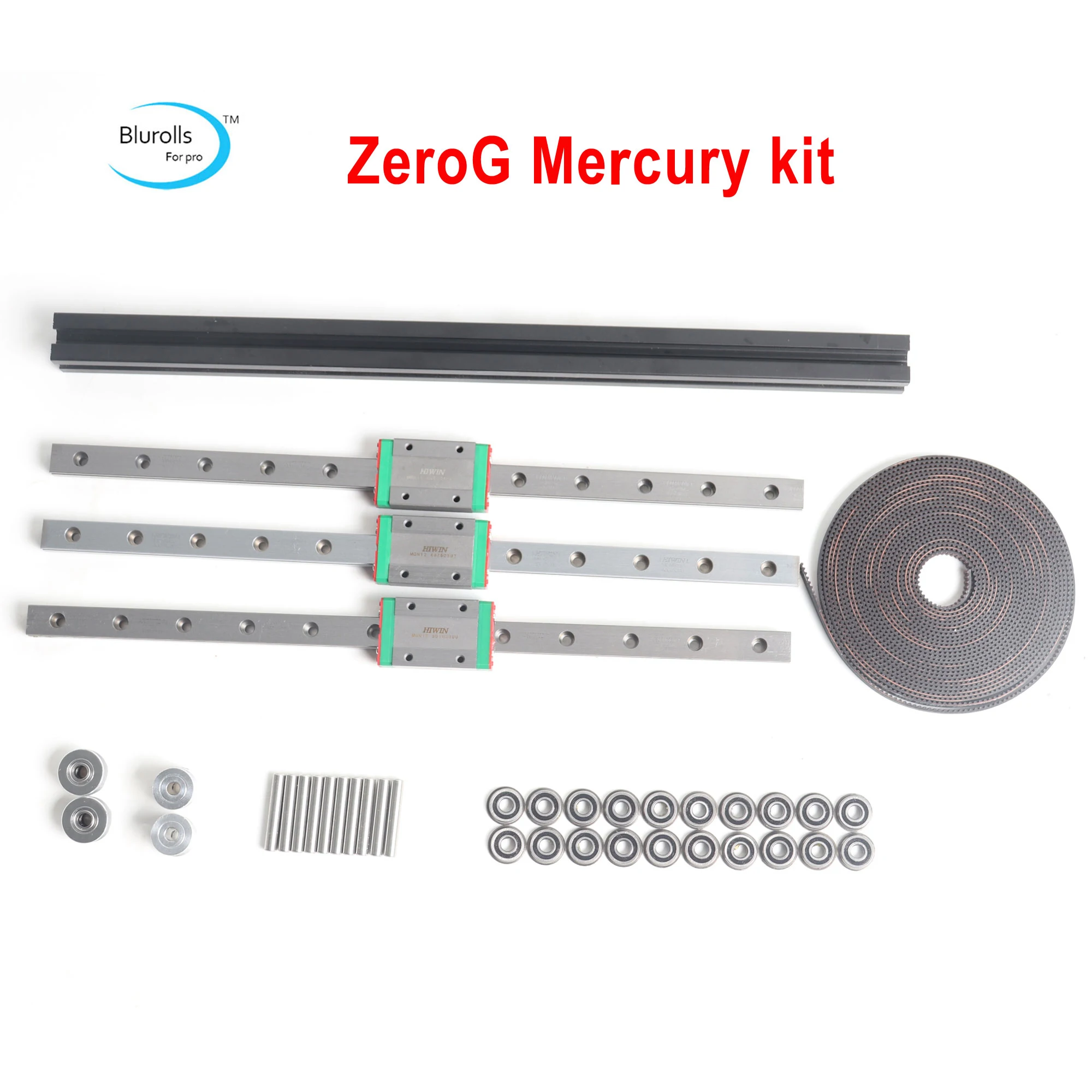 Gt2 Pulley - Blurolls-zerog mecuryワンオープンタイミングベルト押し出し、2gt、gt2 LL-2GT RF、2gt、20tプーリー、F695-2RS、mgn12hリニアレールender 5 pro