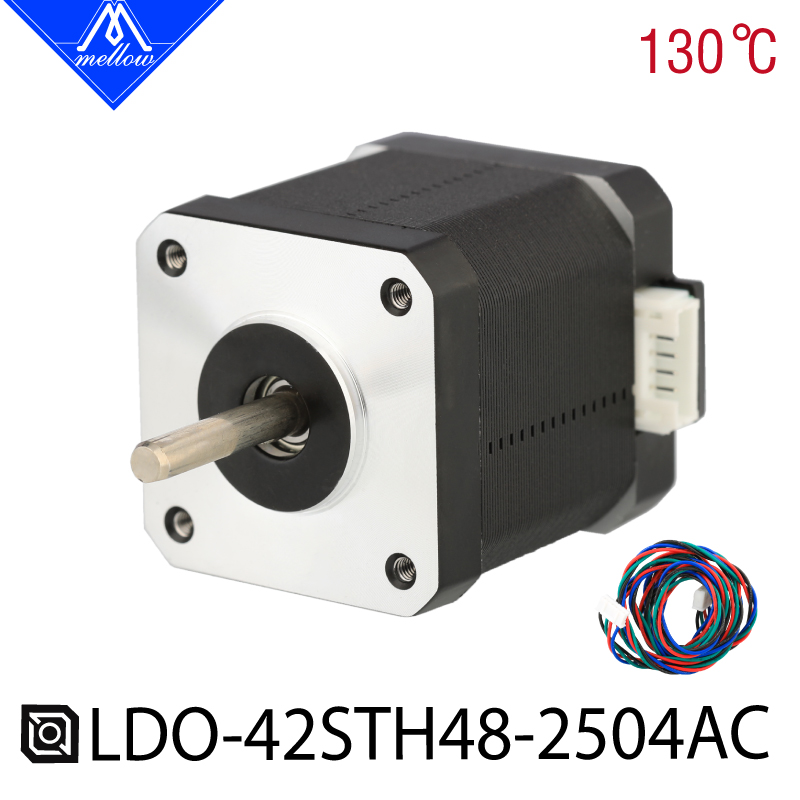 Stepper Motor Nema17 - Mellow-ステッピングモーター,3Dプリンター部品,48mm, Nema LDO-42STH48-2504AC,voron vcore3,blv ender 5,corexy