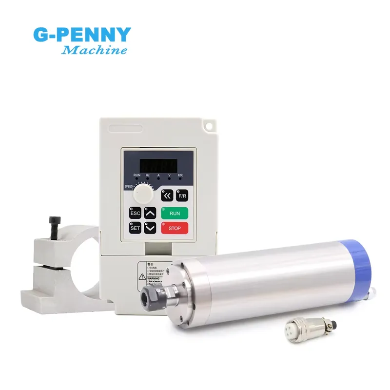Water Cooled Spindle - カスタマイズG-PENNY 110v/220v 1.5kw ER16 D65水冷スピンドルモーターキット インバーターブラケット