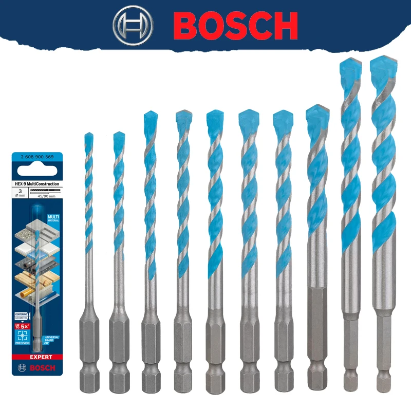 Drill Bit Set - ボッシュエキスパート HEX-9 マルチコンストラクションドリルビット コンクリート・軟質タイル用 高硬度ツイストドリル 2608900569