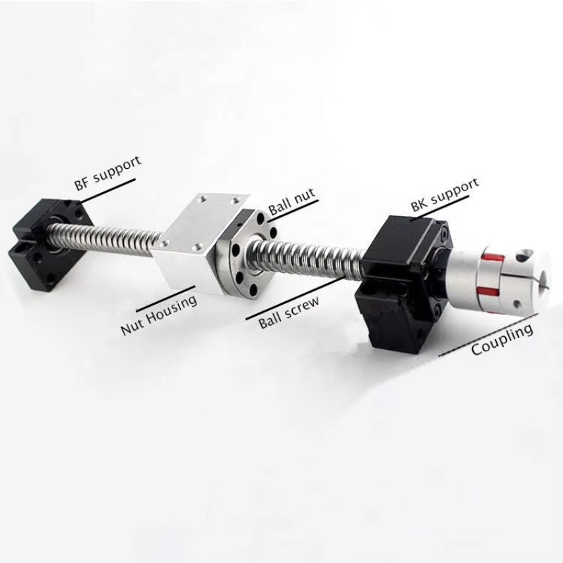Ball Screw - 売れ筋高品質TBI SFU 1605 1610ボールねじ、フランジナットとナットハウジング付き、ステッピングモーター用