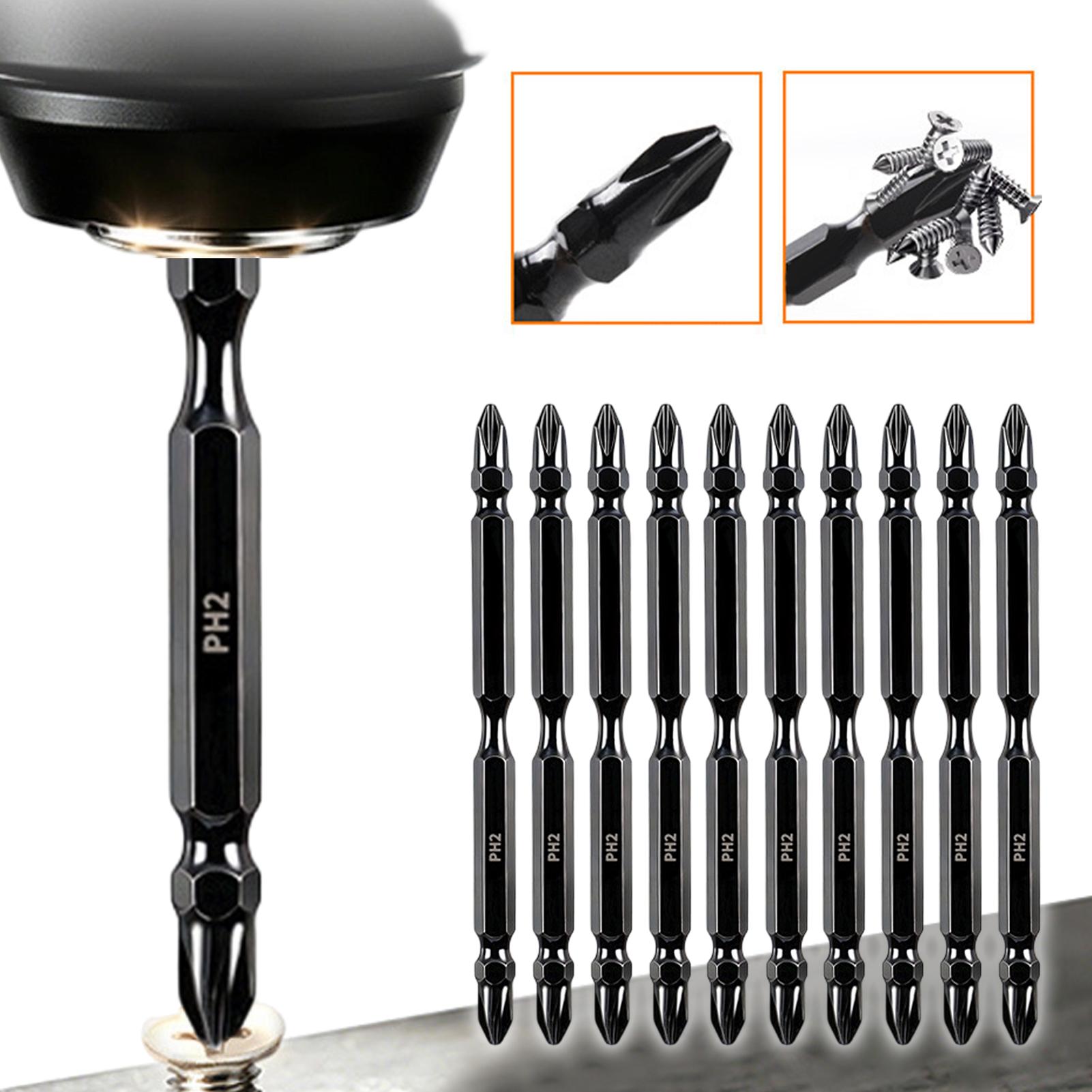 Drill Bit Set - 磁気ビット両端磁気フライスドリルヘッドキット多機能ドライバービットセット産業建設家庭用