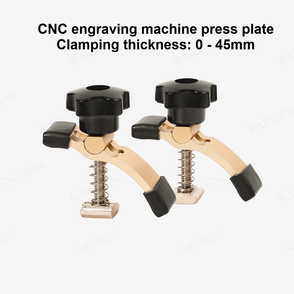 3018 Aluminium Cnc - 2個入りアルミ合金製Tトラック固定クランプTスロット固定キット、3018彫刻機用CNCルータープレスプレート、木工・金属加工用