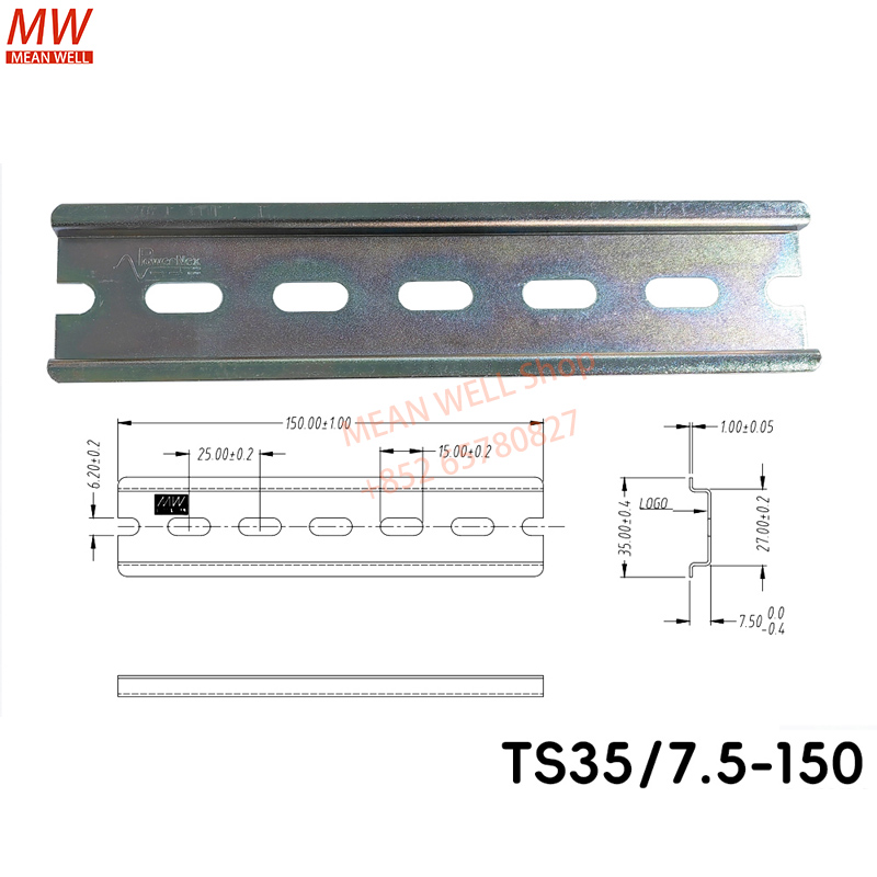 Lm8Uu Bearing - TS35 7.5mm DINレールコネクタ（EDR、XDR、NDR、SDR、HDR、MDR、WDR、DR電源用、レール取り付け）