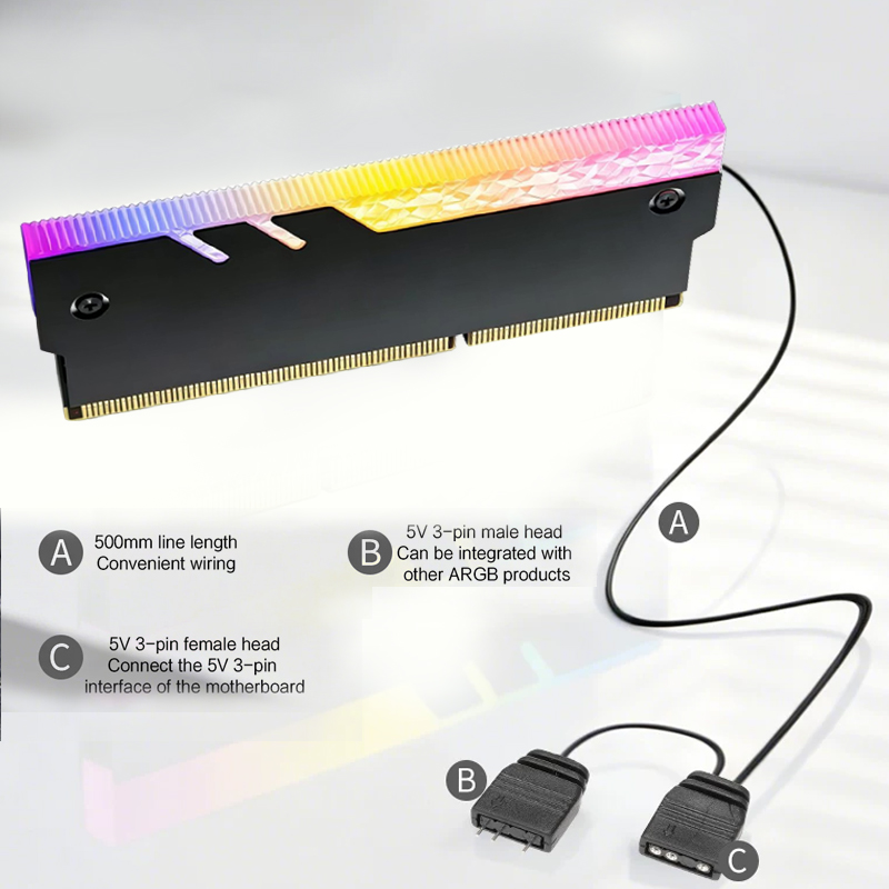 デスクトップコンピュータ用メモリヒートシンク 5V ARGB - Aluminium Extrusion のレビューと価格