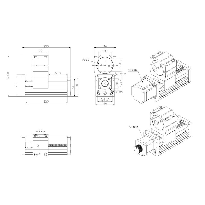 CNC 3018 Z軸モジュール 52mmスピンドル穴付き  - 3018 Aluminium Cnc のレビューと価格