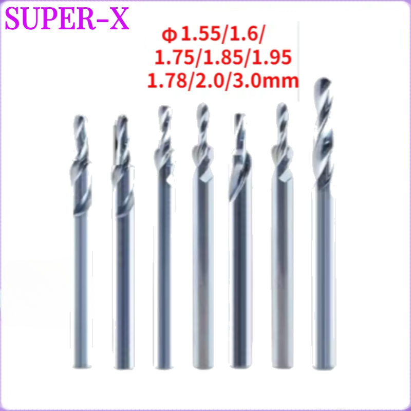 ドリルビット1.55mm, 1.6mm, 1.75mm, 1 - Carbide End Mill のレビューと価格