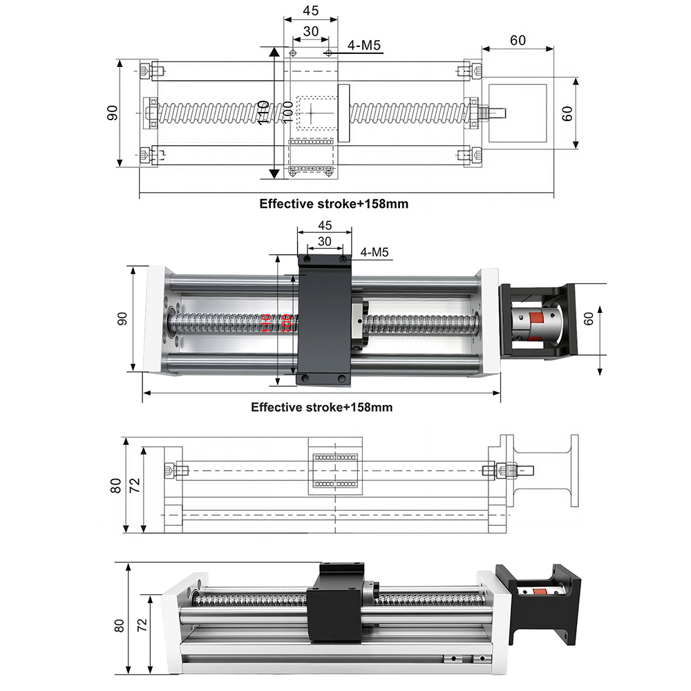 リニアガイドレール光学軸スライドステージSFU1605 CN - Linear Rail のレビューと価格
