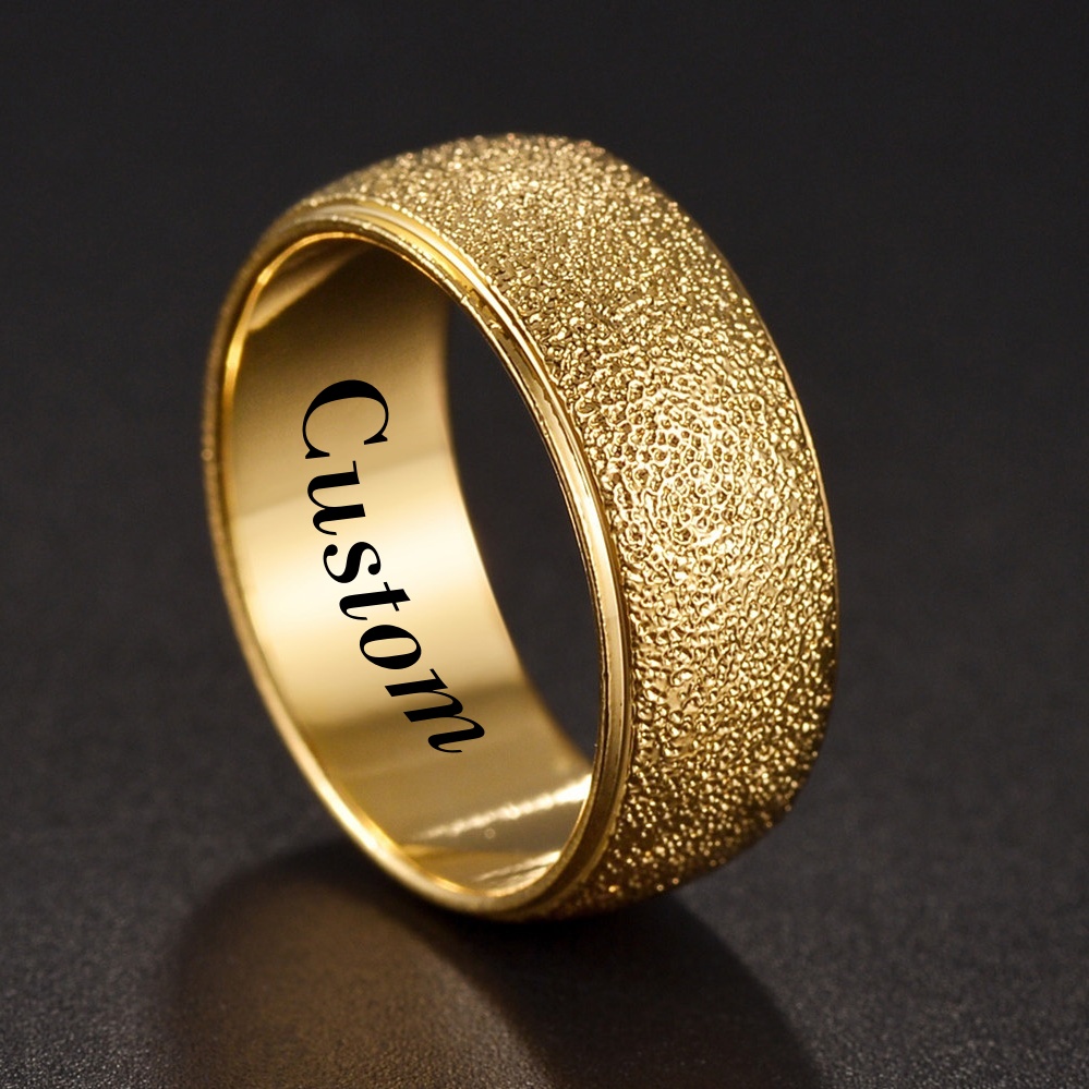 カスタム彫刻ファッション銅つや消し女性のリング 8 ミリメー - Coupling 8Mm のレビューと価格