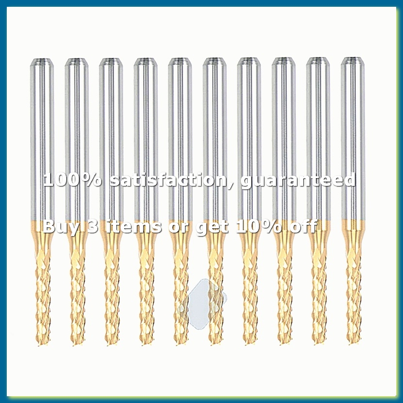 10個入り チタンコーティング超硬エンドミル 彫刻フライスカ - End Mill のレビューと価格