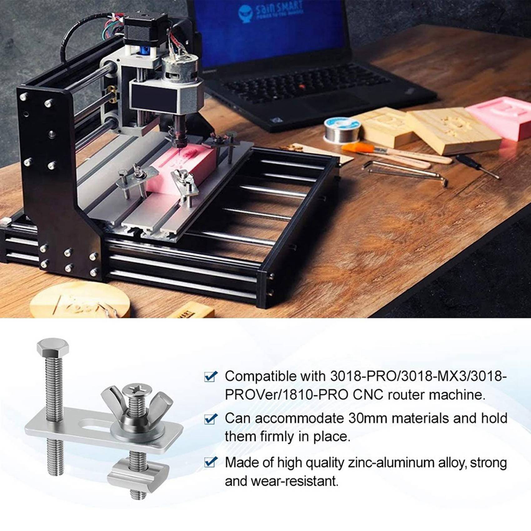 B62B-8 パック T トラック クランプ、ミニ T トラ - 3018 Cnc のレビューと価格