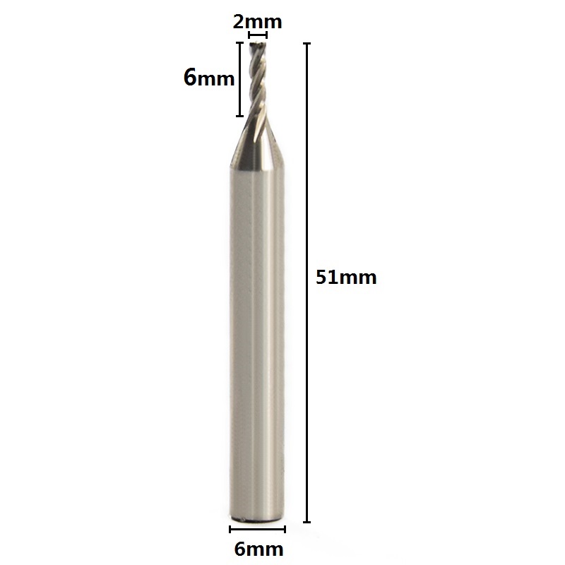 1pc 直径 Frez 2 ミリメートルエンドミル 4 フル - End Mill Set のレビューと価格