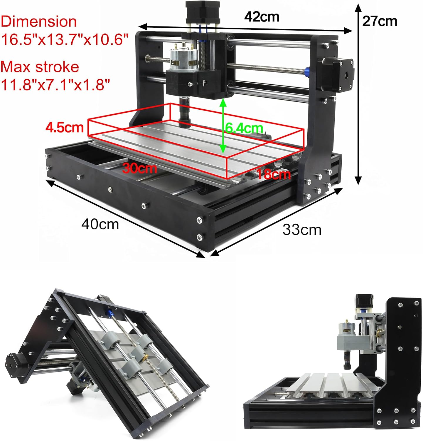 3軸3018-PRO CNCルーター ミニデスクトップフライ - 3018 Cnc のレビューと価格