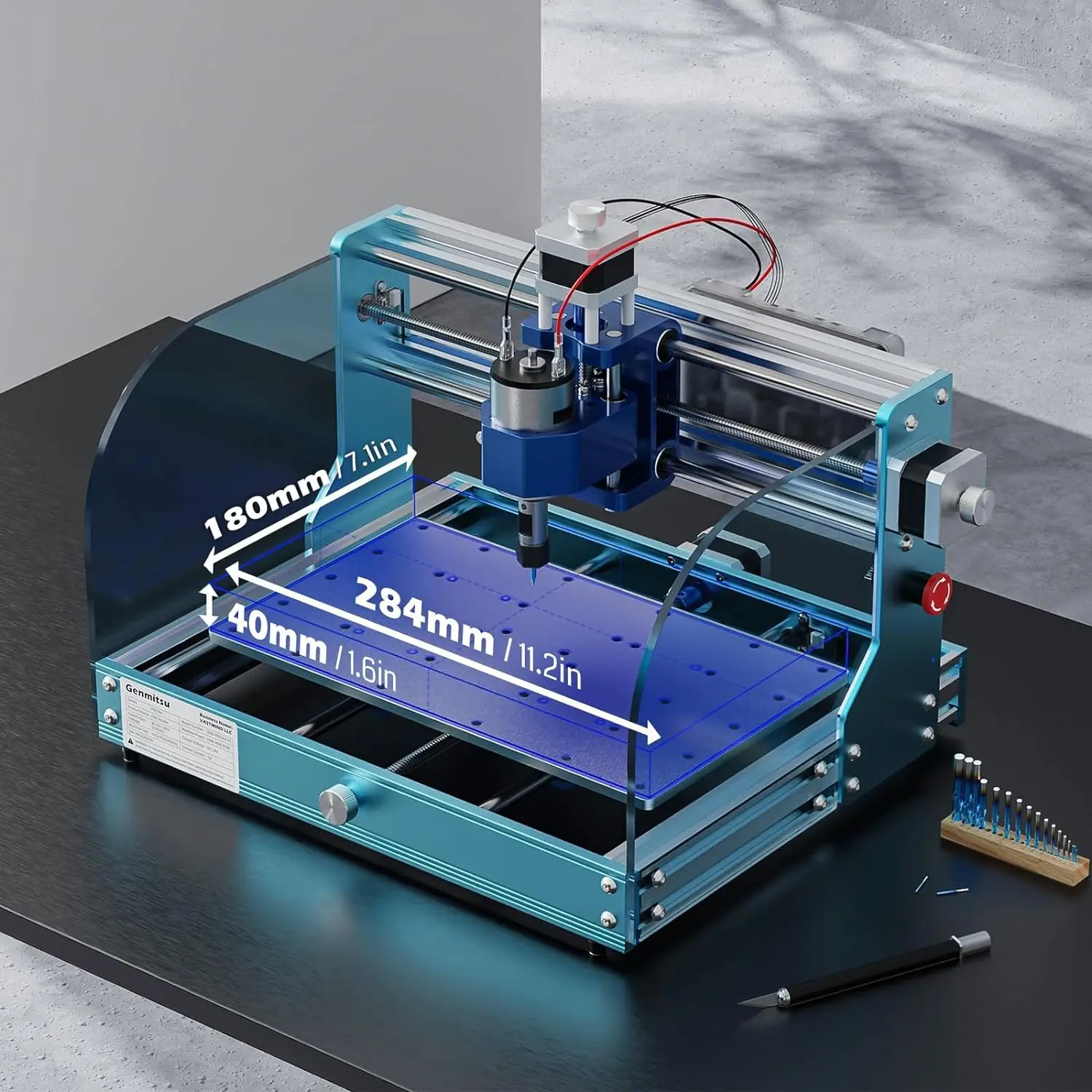 Genmitsu CNCフライス盤の加工エリア：284 x  - 3018 Aluminium Cnc のレビューと価格