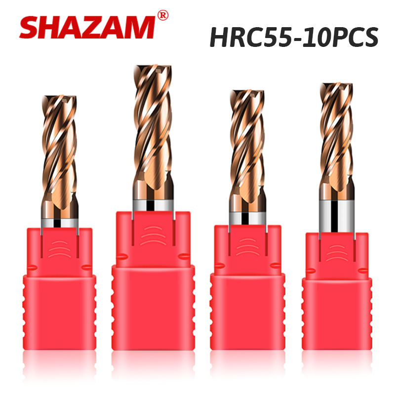 Shazam-フラットエンドフライスカッター、タングステン鋼 - End Mill Set のレビューと価格