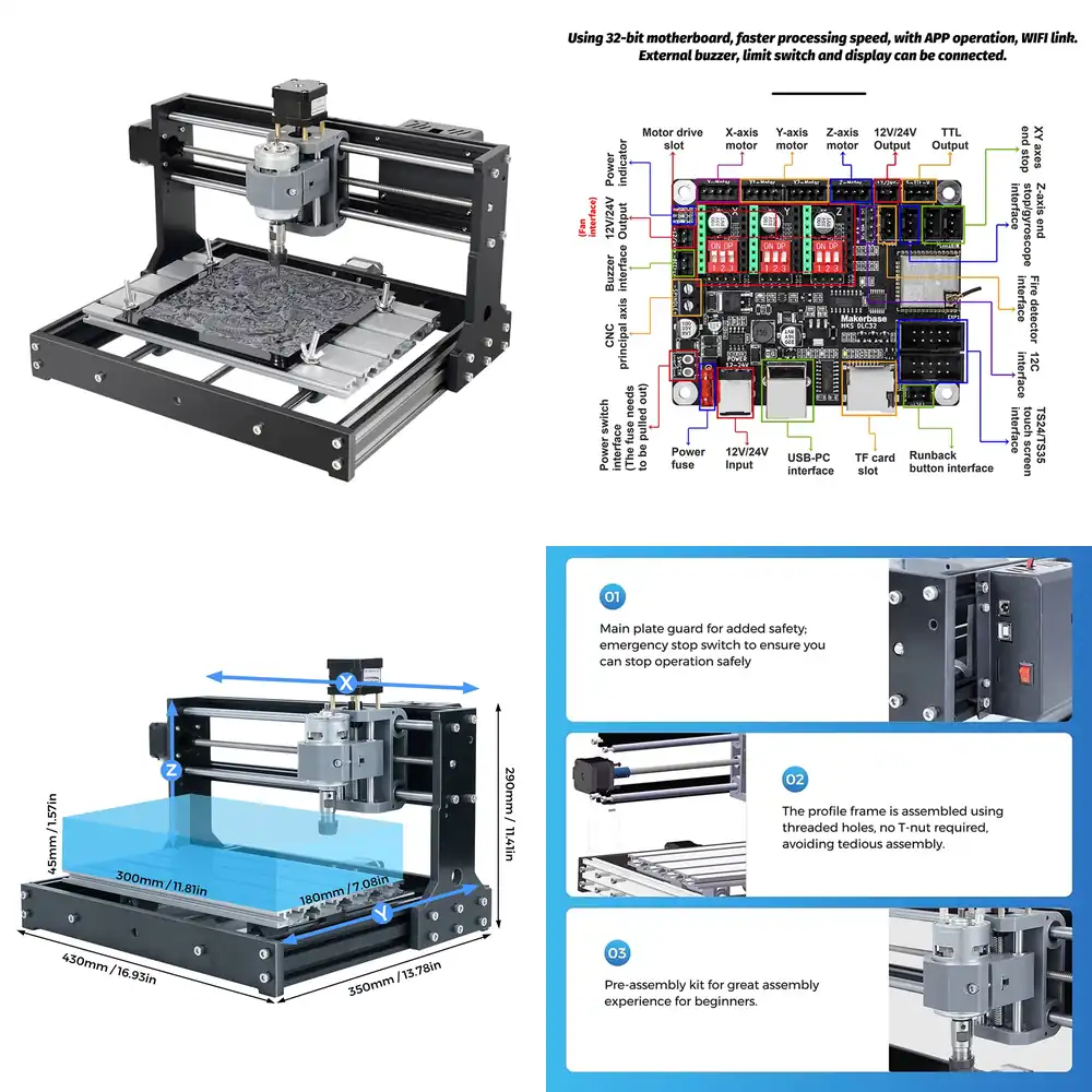 小型卸売ミニ木製アクリルCNCルーター3018テーブルプロフ - 3018 Aluminium Cnc のレビューと価格